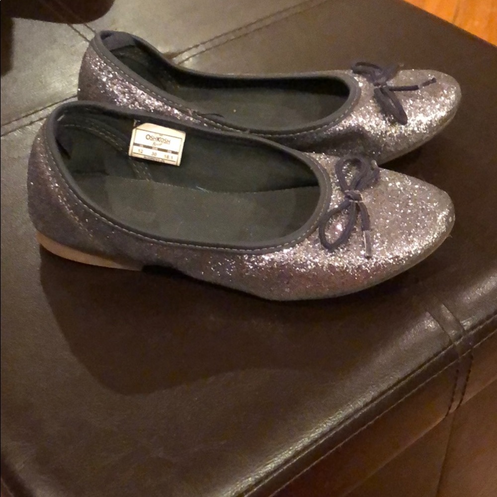 Navy Blue Glitter Loafers
